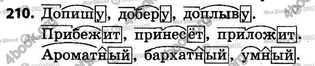 ГДЗ Російська мова 4 клас сторінка 210